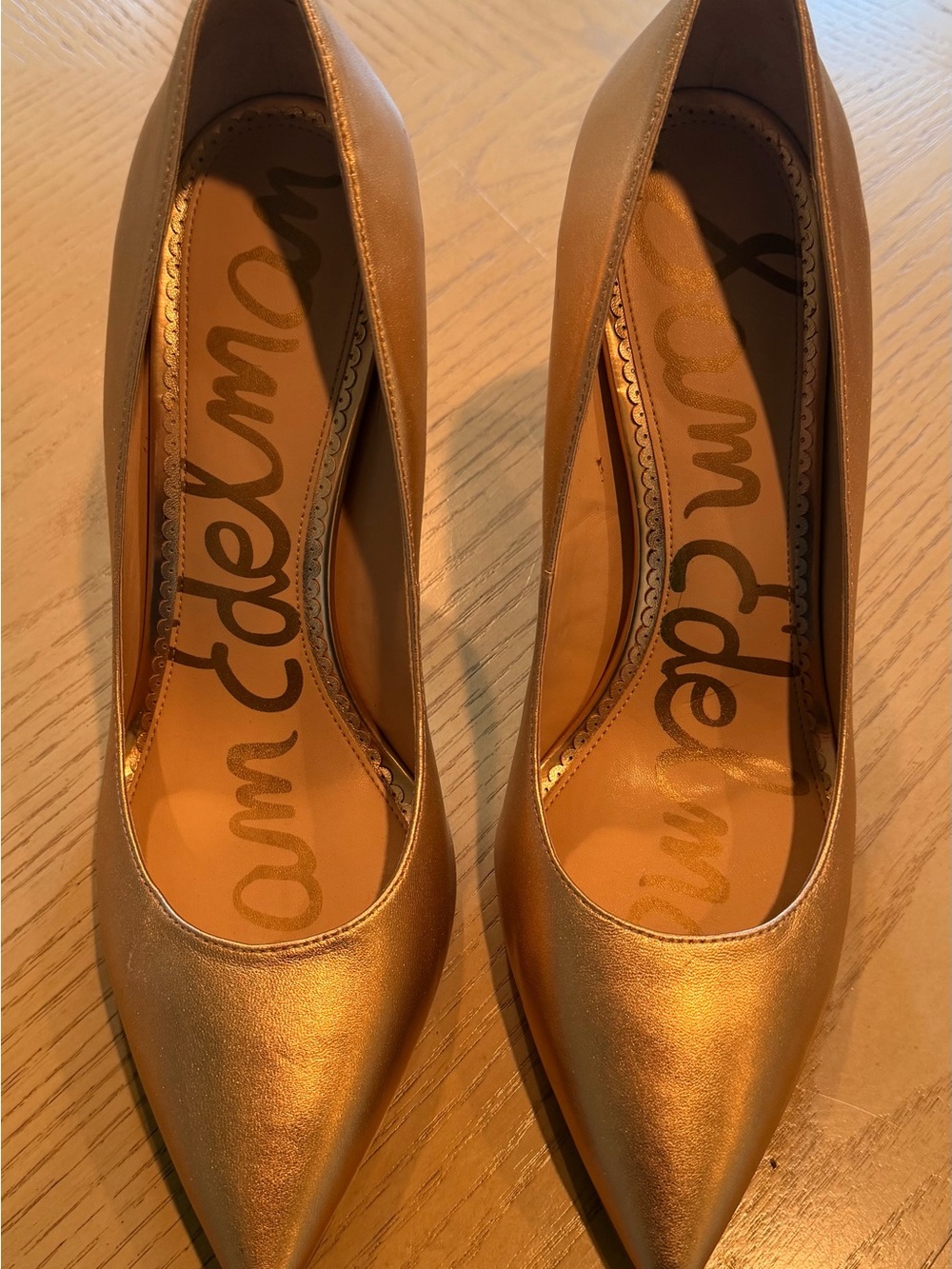 Sam Edelman Metallic Gold Pointed Pump